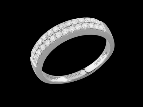 Alliance Implicite - Or blanc et diamants 0,50 carat