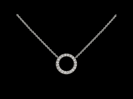 Collier Incrédule II - Or blanc 18 carats et diamants 0.10 carat