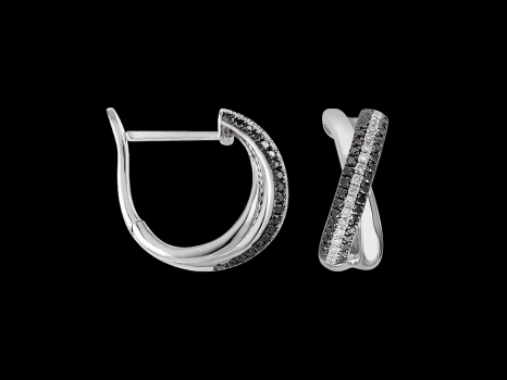 Boucles d'oreilles Sienna - Argent 925 et diamants 0.45 carat