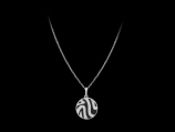 Pendentif Ultimate - Or blanc 18 carats, diamants 0,10 carat et email noir