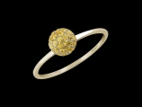 Bague Pépita - Or jaune 9 carats et saphirs jaunes 0,55 carat