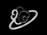 Bague Opéra - Or blanc 18 carats et diamants 0.20 carat