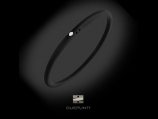 Bracelet Due Punti - Argent 800, silicone noir et diamant 0.02 carat