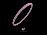 Bracelet Due Punti - Argent 800, silicone violet transparent et diamant 0.02 carat