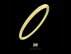 Bracelet Due Punti - Argent 800, silicone jaune transparent et diamant 0.02 carat