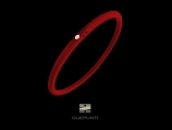 Bracelet Due Punti - Argent 800, silicone rouge et diamant 0.02 carat