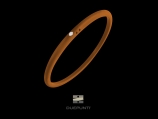 Bracelet Due Punti - Argent 800, silicone orange et diamant 0.02 carat