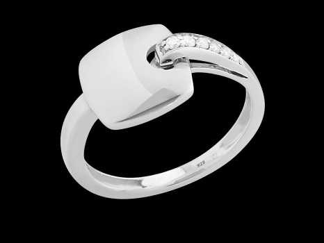 Bague Tendrement - Argent 925 et diamants 0.05 carat