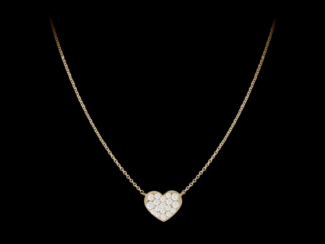 Collier Amor - Or jaune 18 carats et diamants 0.10 carat